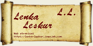 Lenka Leskur vizit kartica